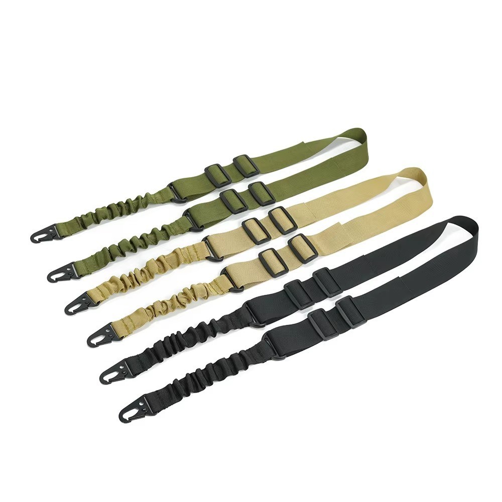 Rifle Sling Tactical 2 Point Elastic Gun Sling Quick-Adjust With Metal Buckle