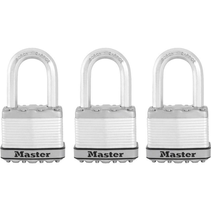 3-PACK Master Lock Magnum 3.56 in H X 2 in W X 2 in. L Duel Ball Bearing WEATHER