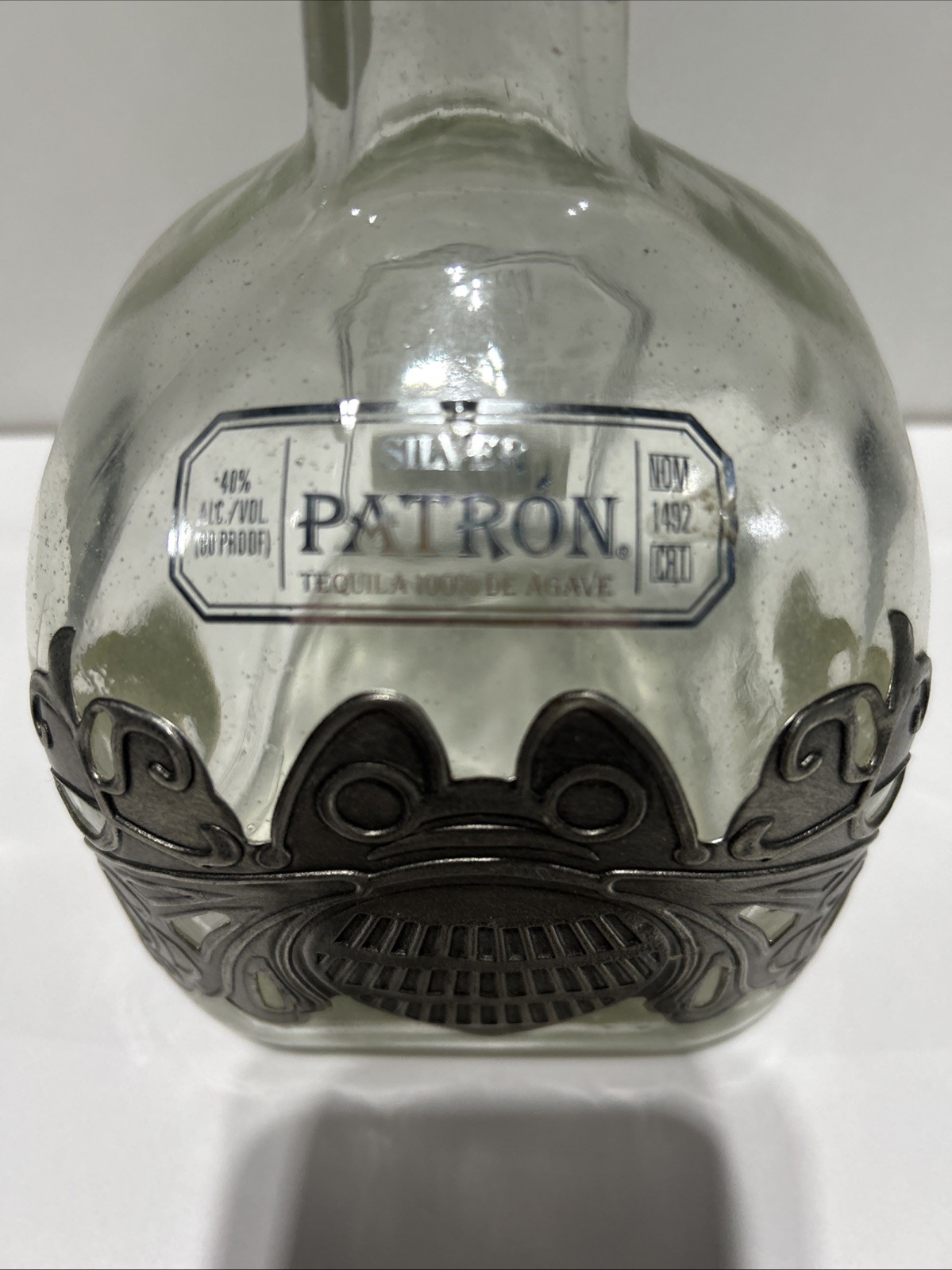 Patron Silver 1492 Tequila Limited Edition 2015 Liter bottle + cork EMPTY!