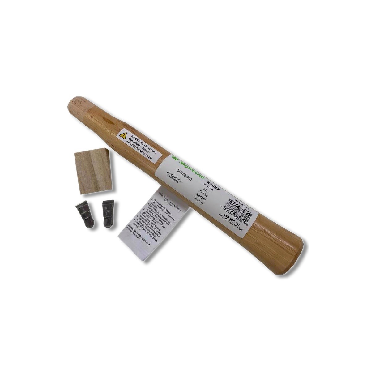 Vaughan Supreme 10.5 in American Hickory Hammer Replacement Handle 63032
