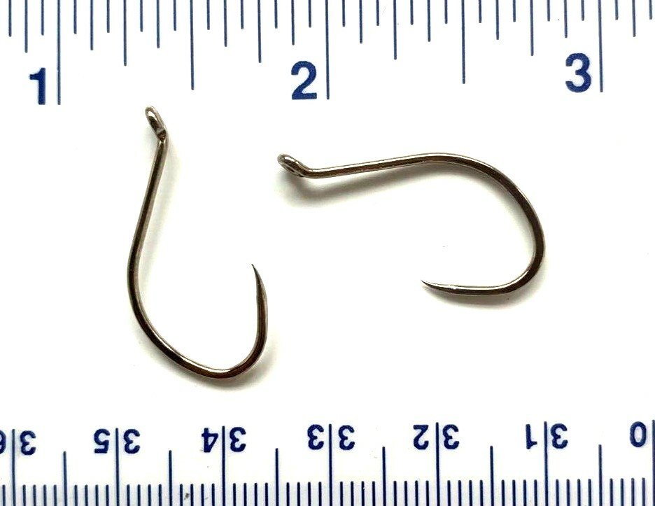 100 Matzuo 513014 Black Barbless Octopus Salmon Steelhead Fish Hooks size 1