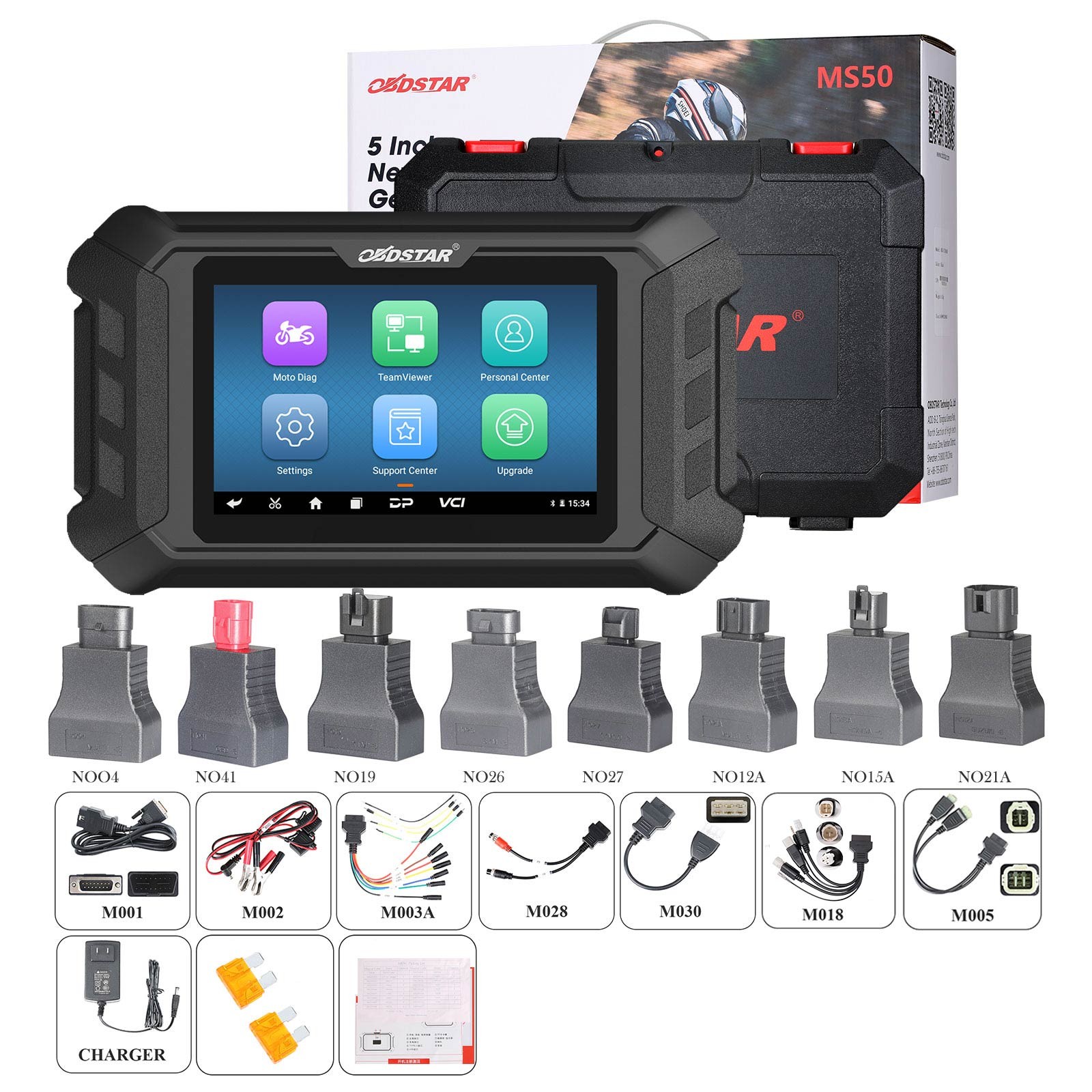 OBDSTAR MS50 STD Motorcycle Diagnostic tool OBD2 Scanner Key Coding Action test