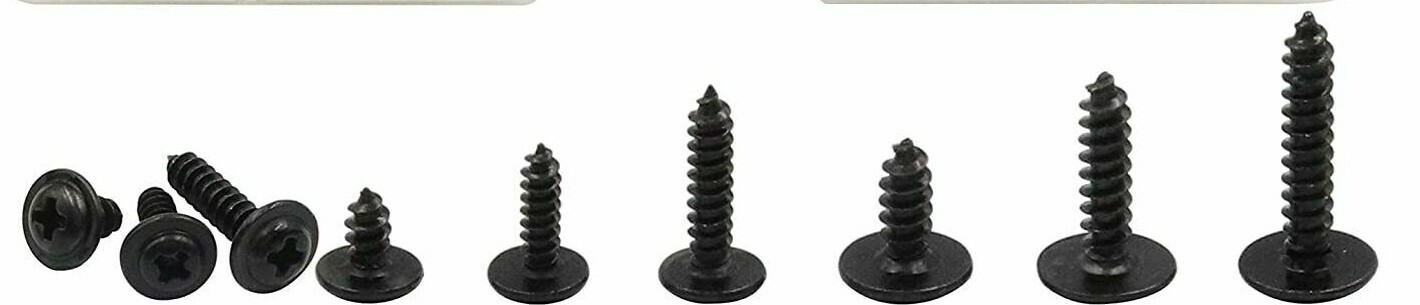 Modified Truss Head Self piercing sharp point Screws #8x 1/2"- 3" K-Lath Black