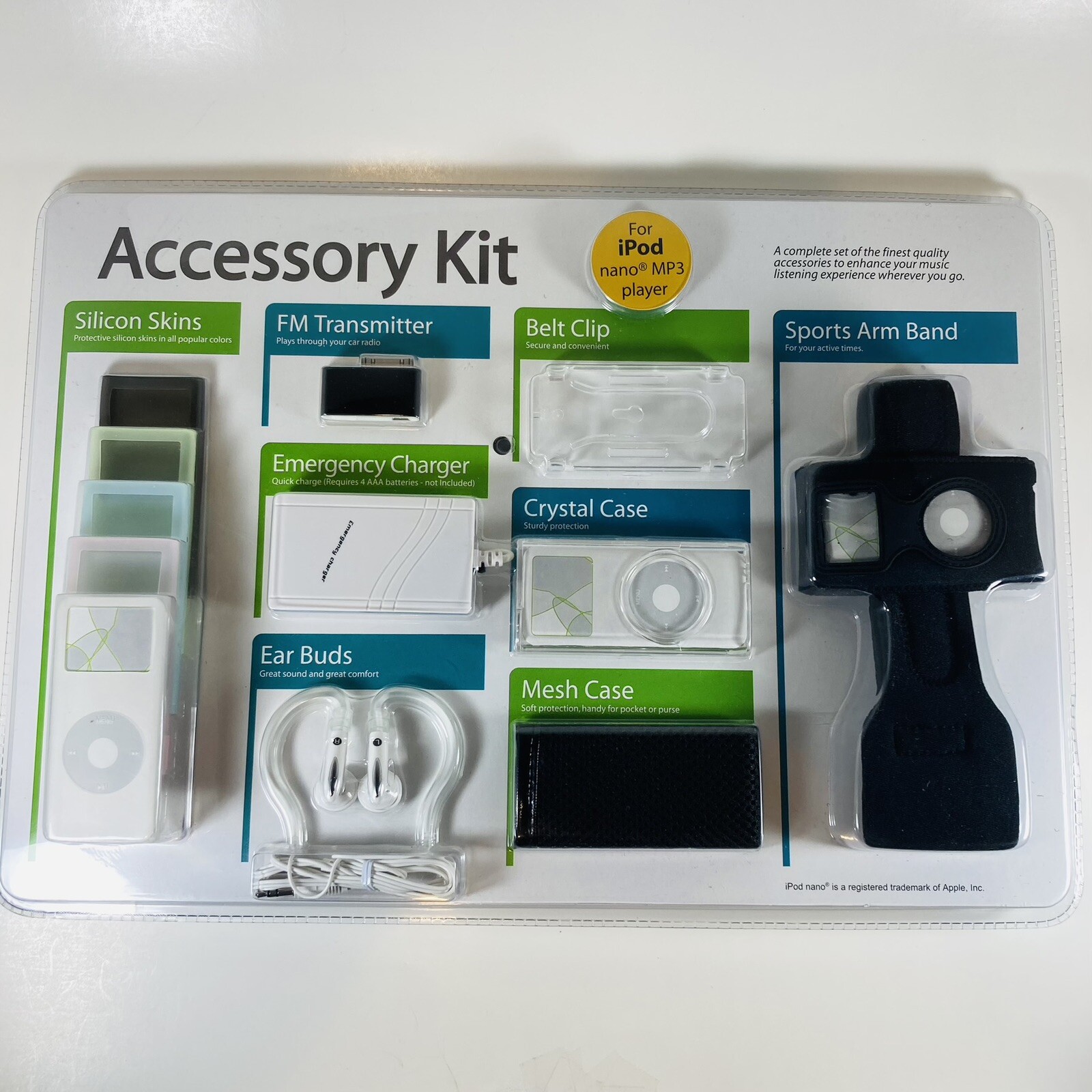 iPod NANO MP3 Player ACCESSORY KIT w/Armband, Case,Earbuds & MORE by GDS Global