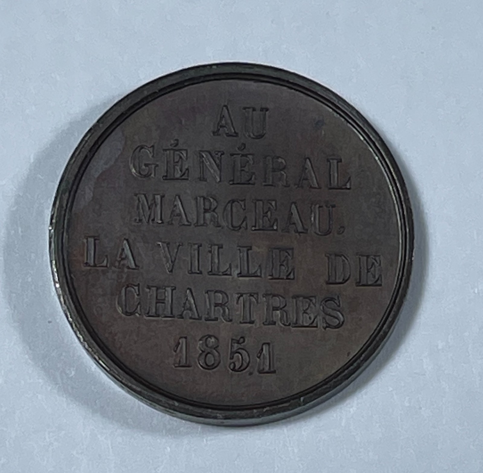 Exonumia 1851 General, Marceau  Nice Unc 25MM (#2595)