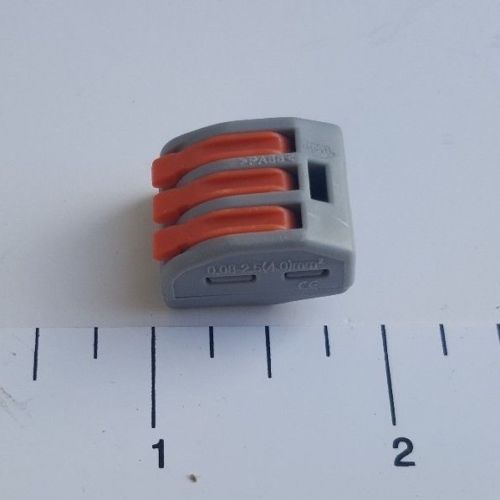 50 Pack XFITTING 222 Reusable Terminal Block Lever Home Wire Connector - 3 Way