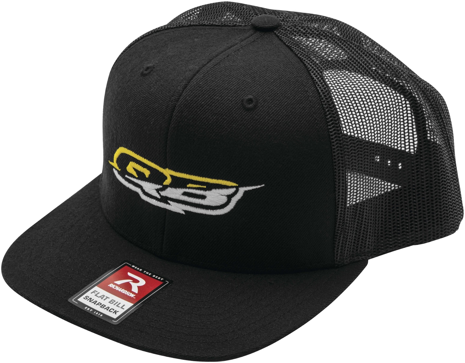 QuadBoss QB Logo Flat Bill Snapback Hat Black
