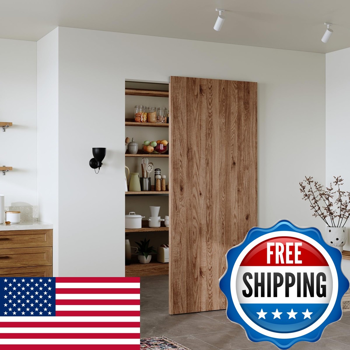 Ceakian 36 Concealed Sliding Barn Door Hardware Kit Soft Close Mechanism 28In
