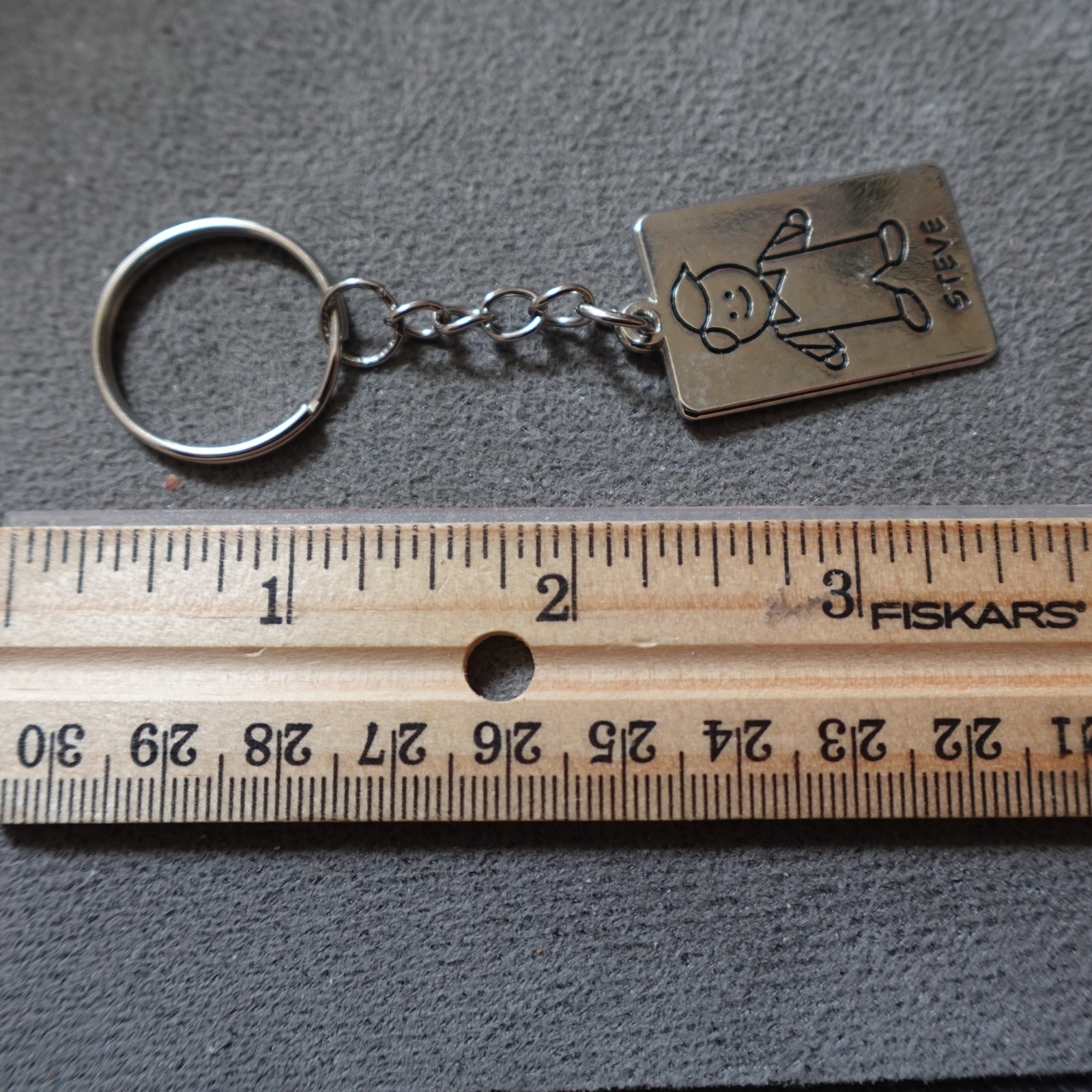 Steve Keychain Zipper Pull Personalized Name Kids Novelty