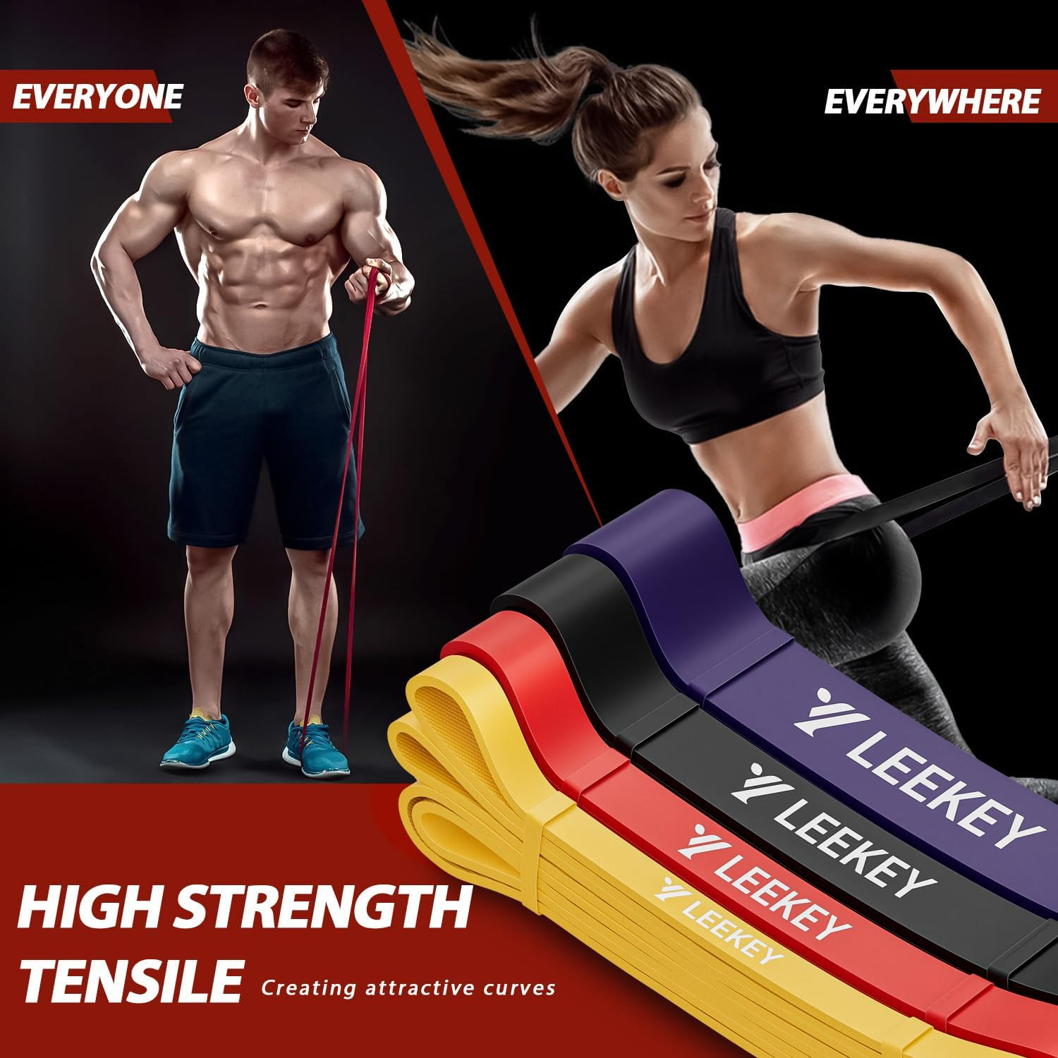 Resistance Bands, Exercise Bands Pull up Assist Bands - Workout Bands Set
