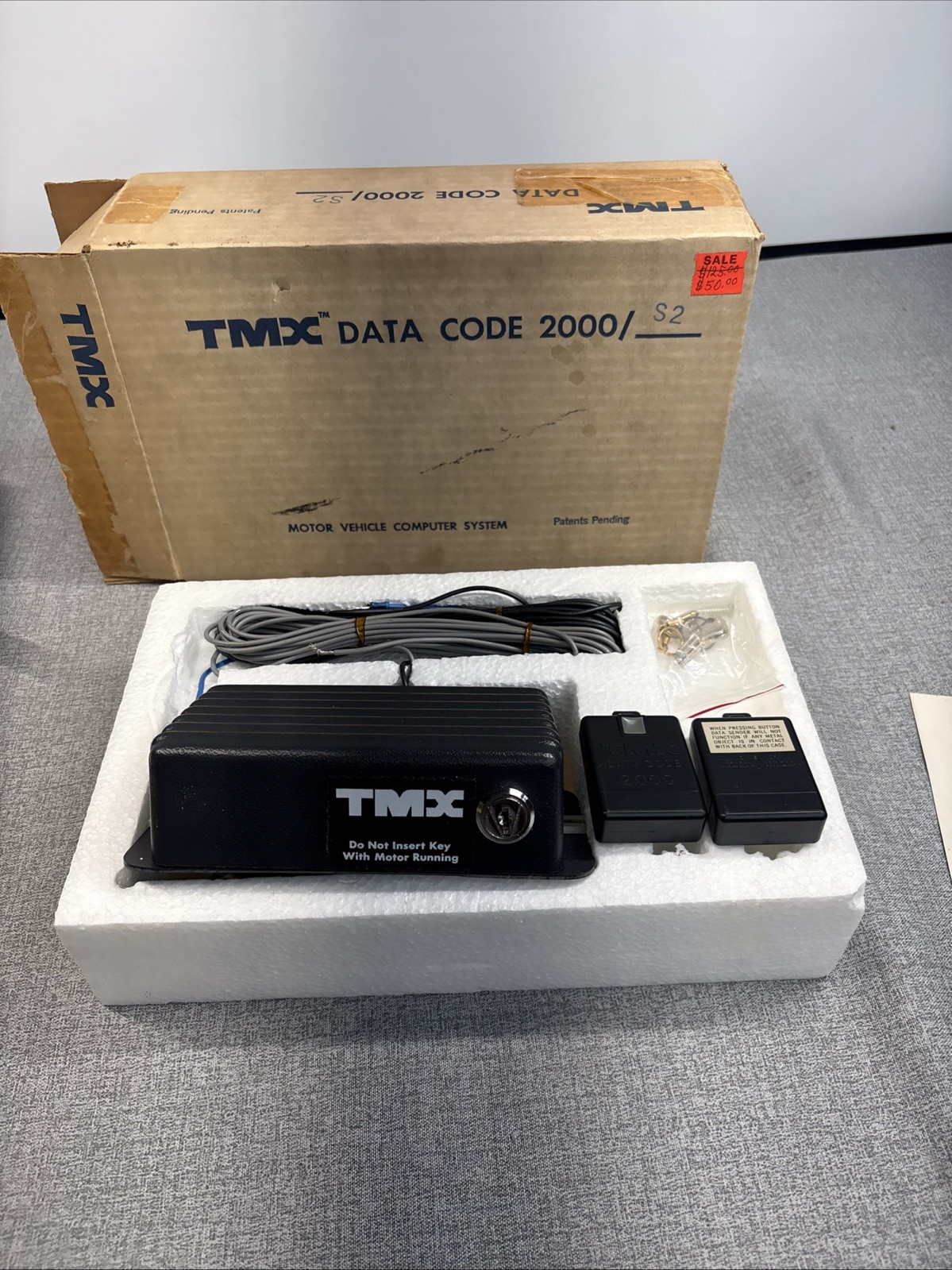 Vintage TMX Data Code Car Alarm S2 Pager System NOS Complete In Box 70s Tech