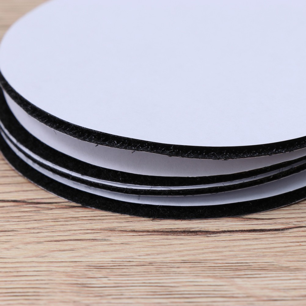 12Pcs Durable Round Hook Loop Tape Dots Self Adhesive for Mounting Black