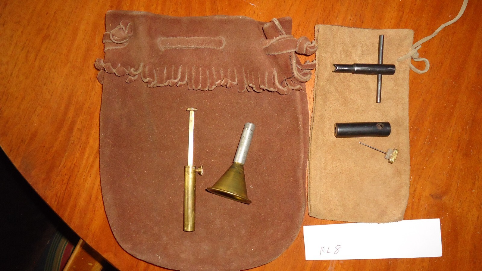 Shooting Bag, Measure, Vent Pick, Funnel, Nipple Wrench Ball Bag Muzzleloader