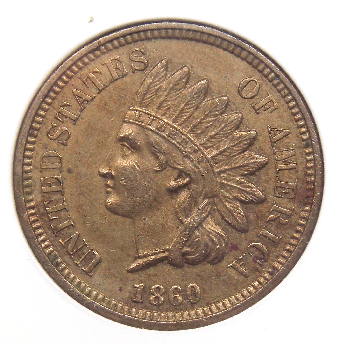 1860 Indian Head Cent *TYPE 1* 1c ANACS MS60 Details #147 Unc Pointed *SOAPBOX*
