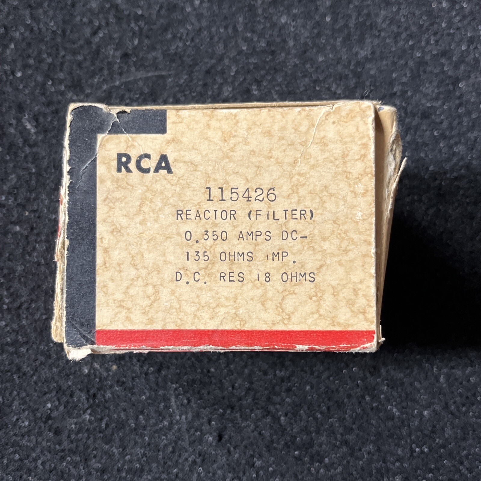 115426 ~ RCA ~ Xformer Reactor (Filter) 0.350 AMP DC/135 OHM IMP/DC Res 18 Ohm