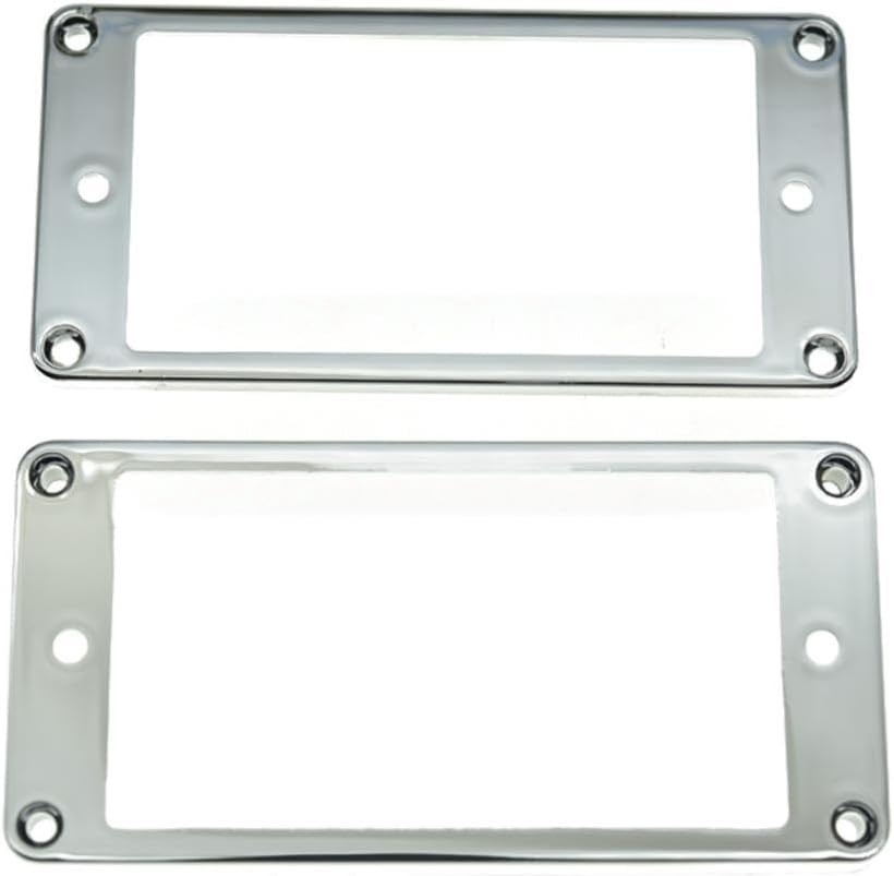 1 Set Guitar Curved Chrome Humbucker Pickups Rings Frames Fit Epiphone Les Paul