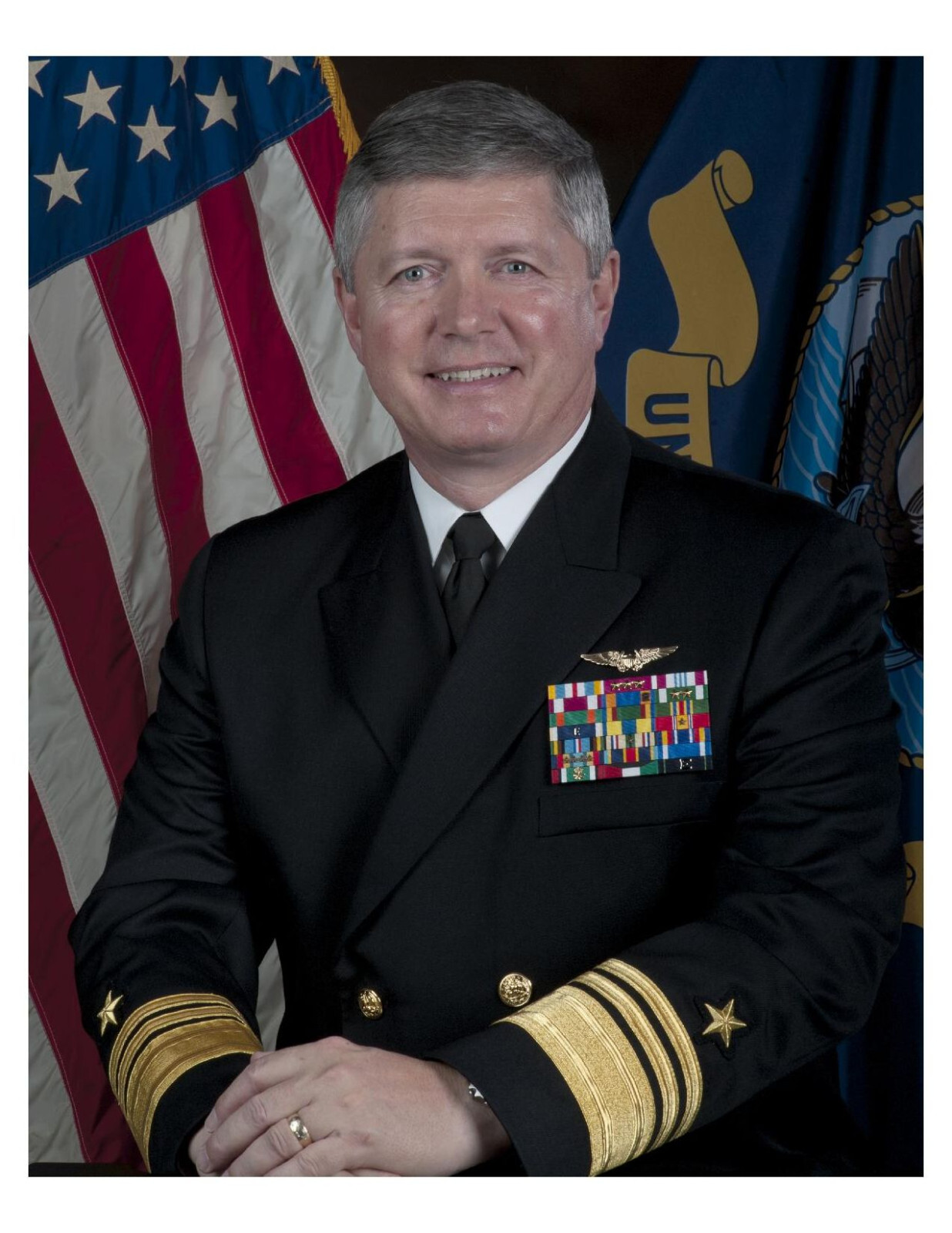 United States Navy Admiral Gerald R. Beaman 8x10 Photo On 8.5" x 11"