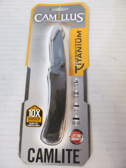 Camillus Camlite Carbonitride Titanium 2.5" Folding Blade Knife, 19200
