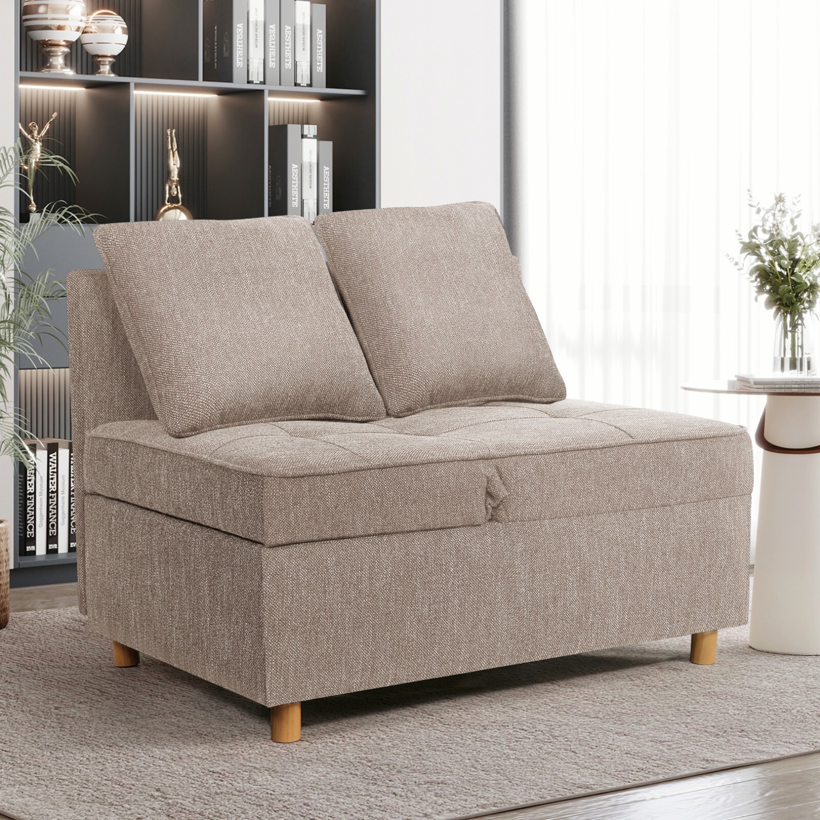 4-in-1 Sofa Bed Chair Convertible Chair Bed 5 Adjustable Backrest with 2 Pillow!