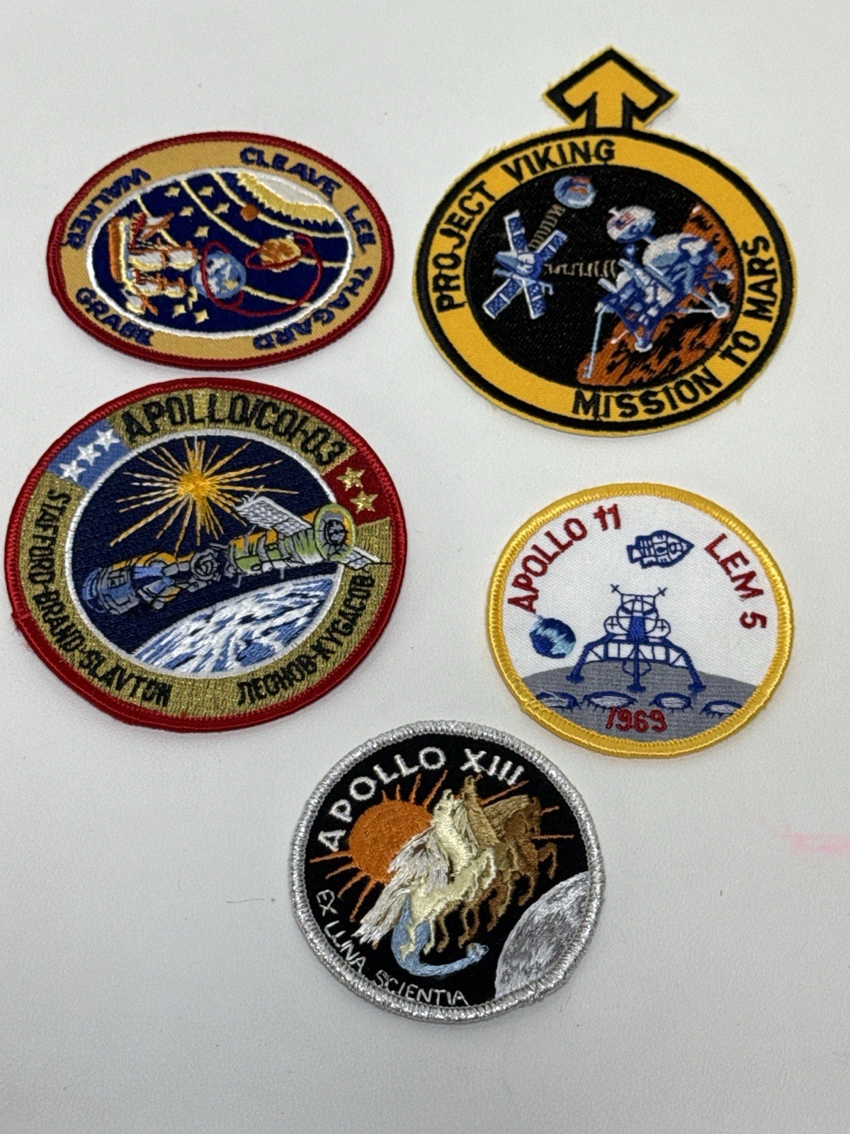 NASA Space Mission Patches Set Of 5 Apollo 11 Apollo 13 Project Viking
