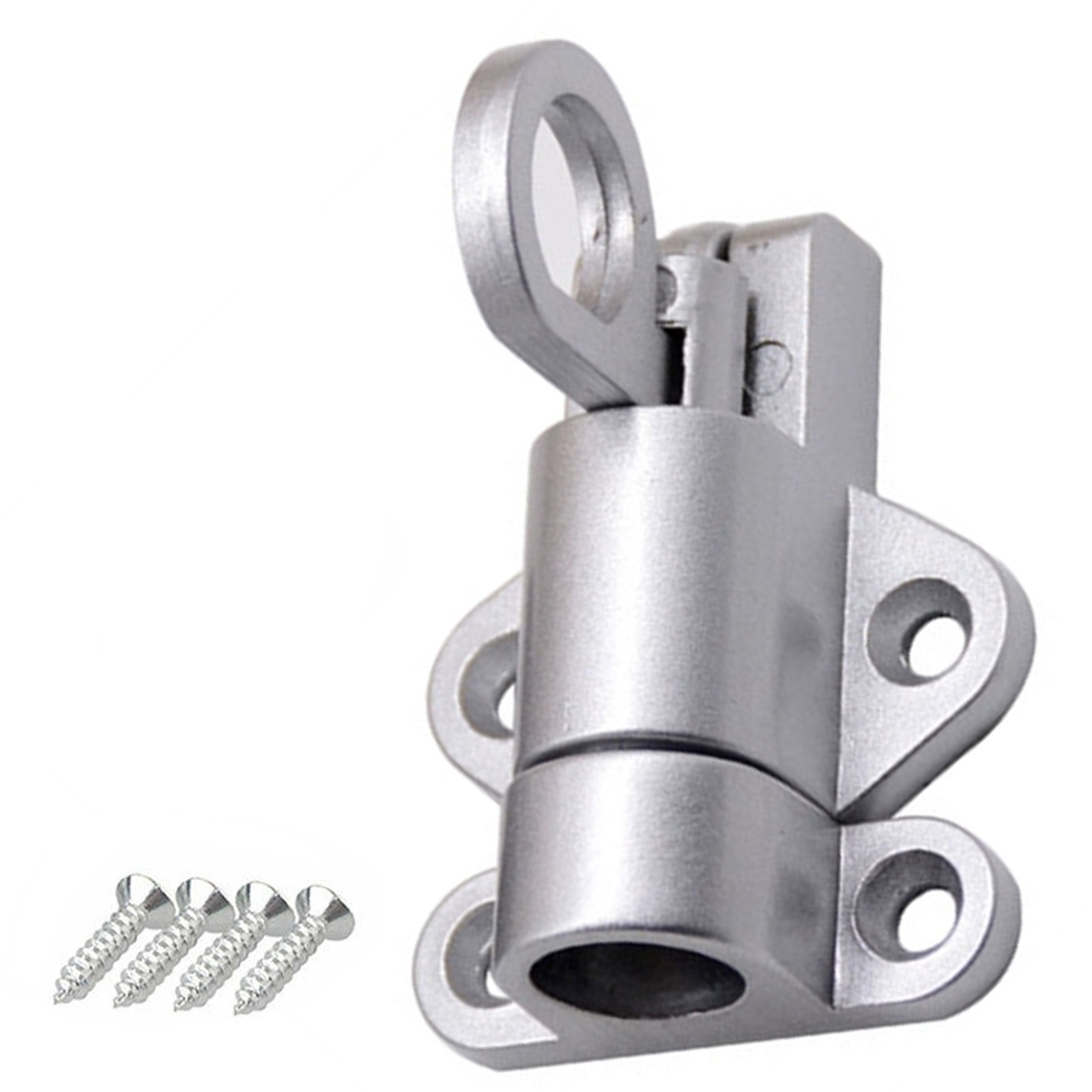 Silver Alloy Security Automatic Window Gate Lock Spring Bounce Door Bolt
