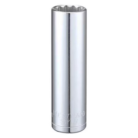 Westward 53Yv47 Westward 1/2 In Drive, 17Mm Triple Square Metric Socket, 12