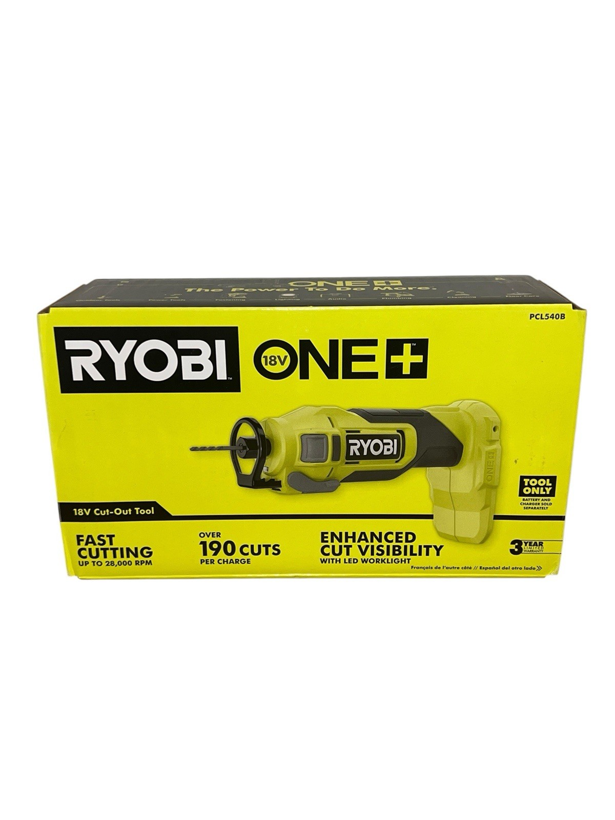 RYOBI ONE+ 18V Cordless Cut-Out Tool PCL540B Drywall Router Sealed New Tool Only