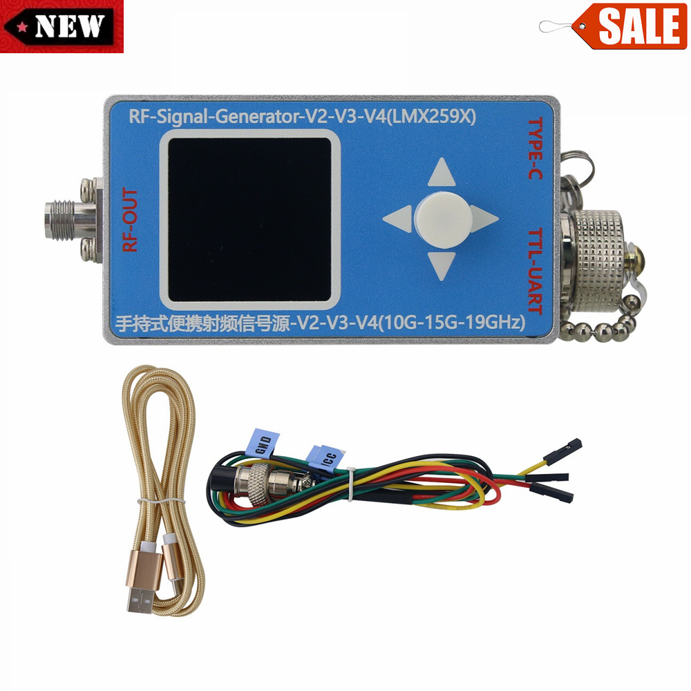 RF-Signal-Generator-V4 (10M-19GHz) Handheld Signal Source with Type-C Cable