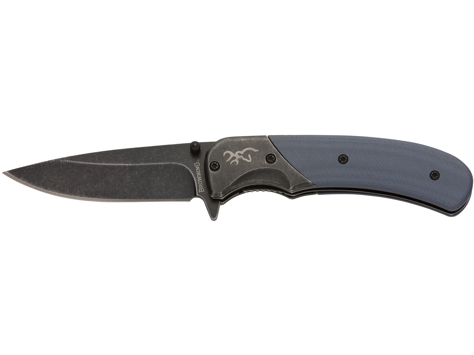 Browning The Range Pocket Knife 2.75" Drop Point 7Cr17MoV Stonewashed Black