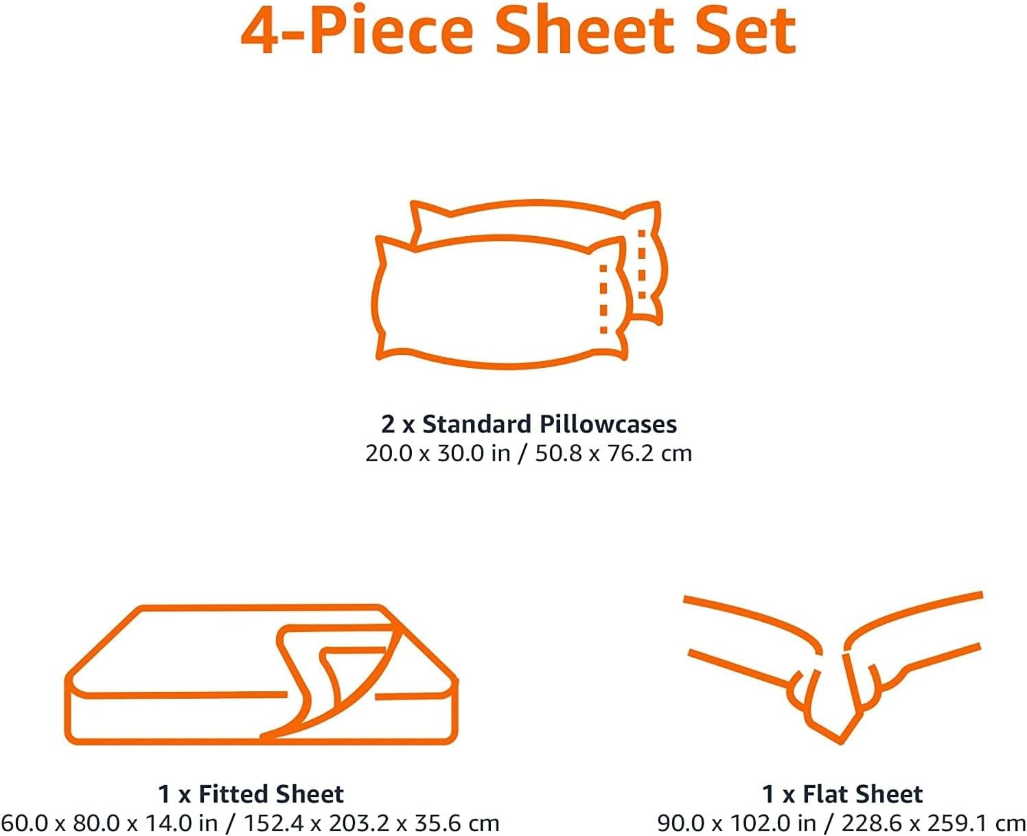 Lightweight Super Soft Easy Care Breathable Microfiber 4 Piece Cozy Comfortable