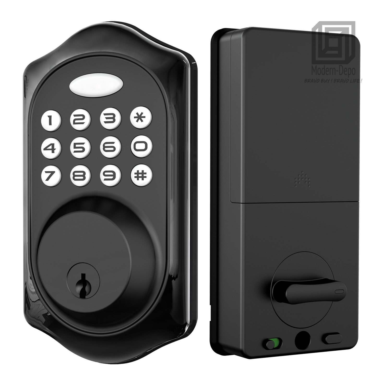 Smart Door Lock with Bluetooth&Key, Keyless Entry Door Deadbolt with APP Control