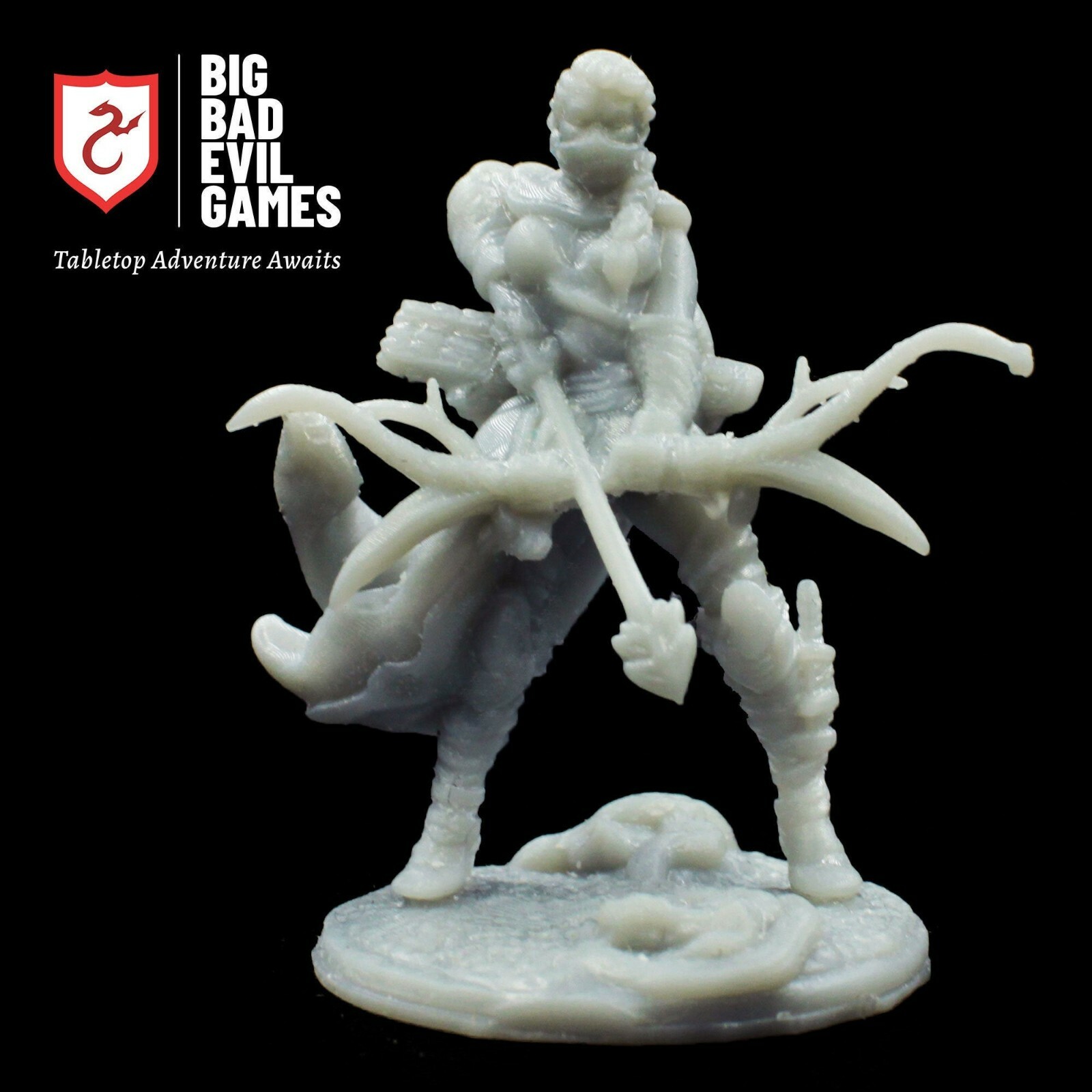Female Ranger Archer Miniature | High Quality 3D Printed mini perfect for D&D