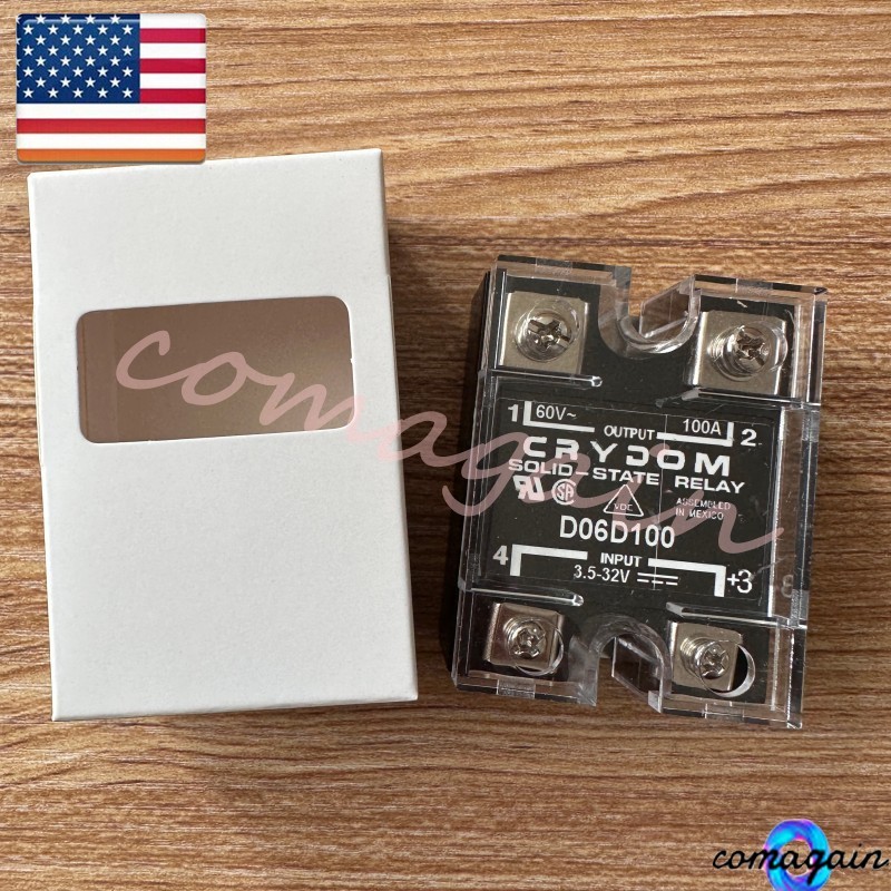 Solid State Relay Panel Mount Output 100A 60V Input 3.5-32VDC For Crydom D06D100