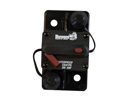 Buyers Products CB201PB 200 Amp Circuit Breaker with Manual Push-to-Trip Reset