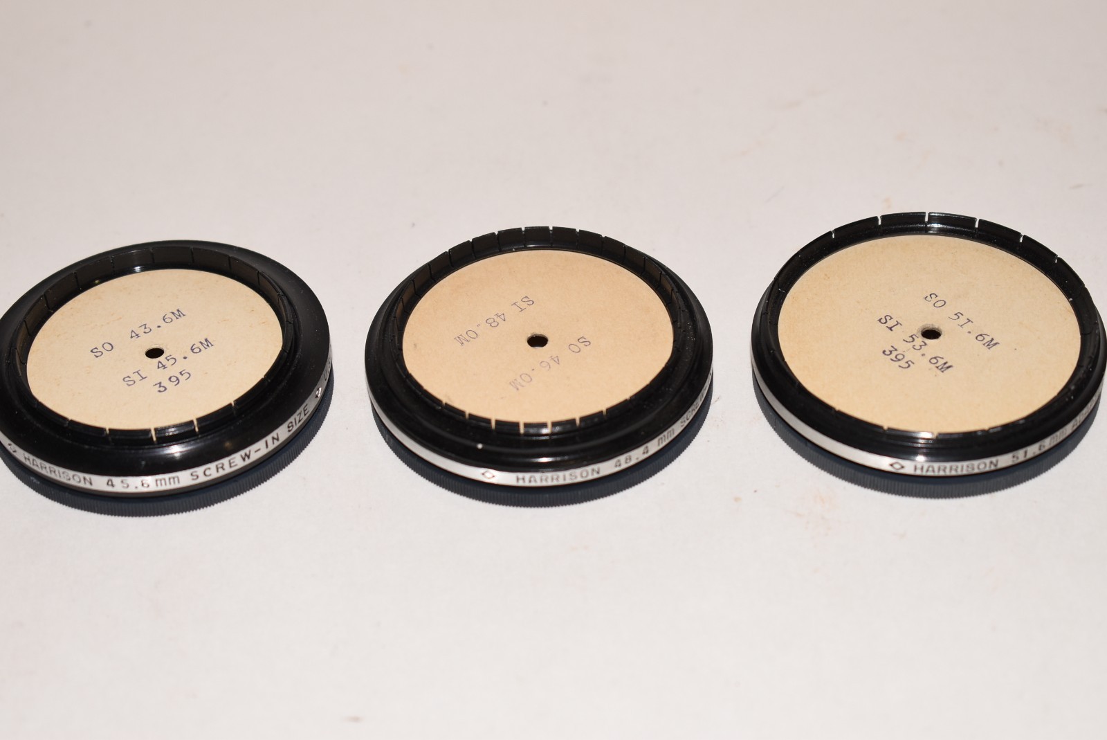 Lot of 3 Harrison Adapter Rings 51.6mm, 48.4mm & 45.6mm Screw In Size