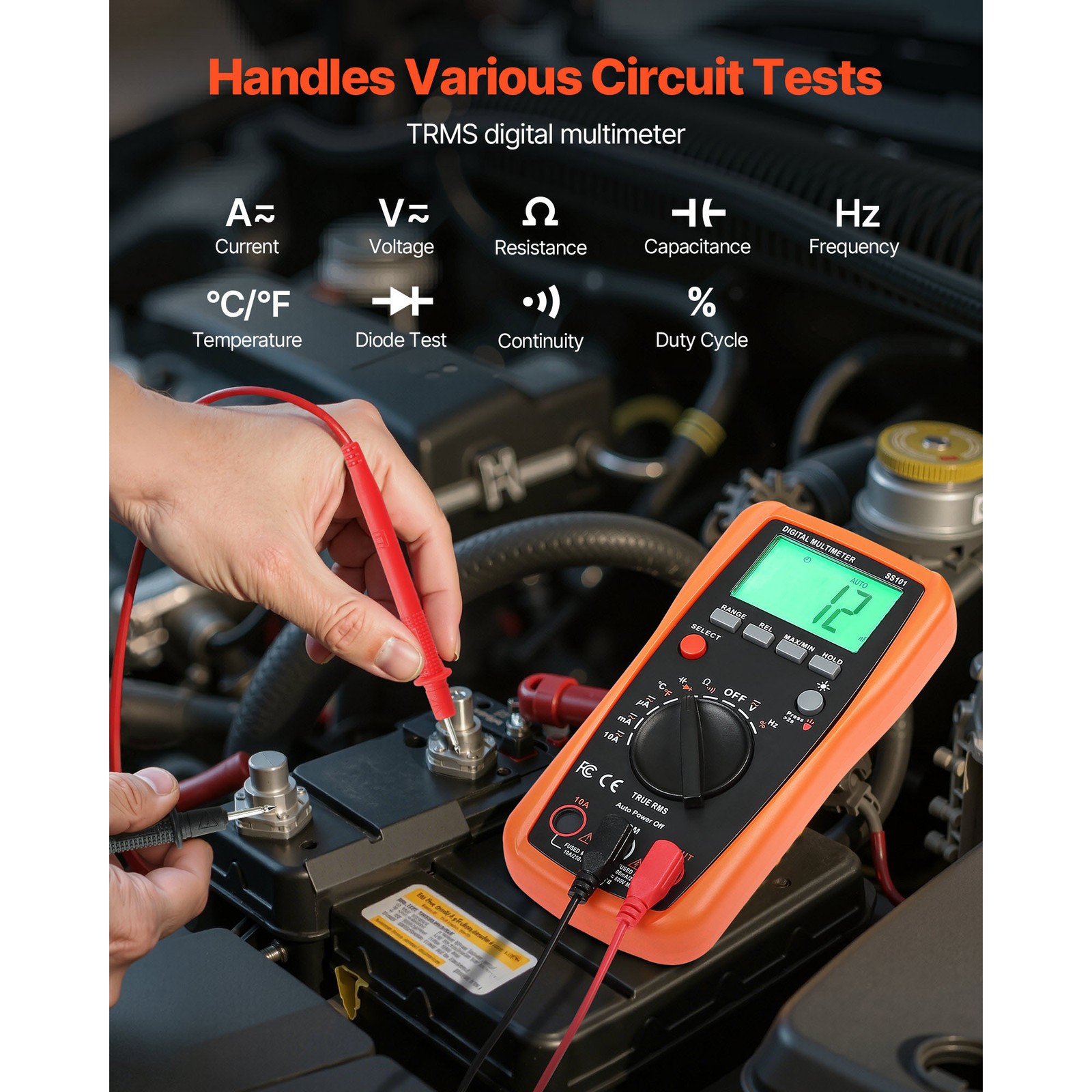 Uimoso Digital Multimeter 4000 Counts Auto-Ranging TRMS Voltage Tester