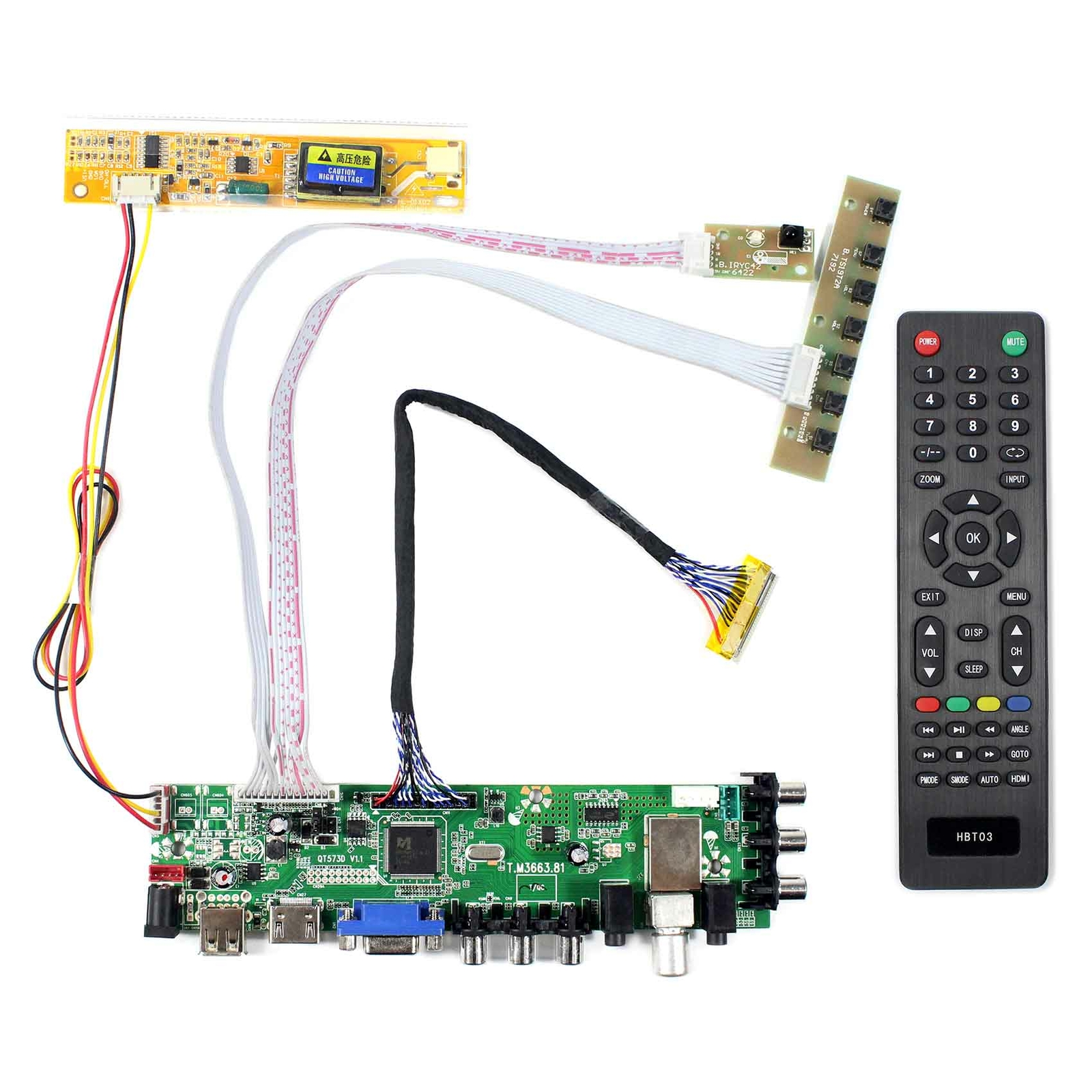 VGA AV USB HD LCD Controller Board LP154W02 N154Z1-L02 1680x1050 LCD