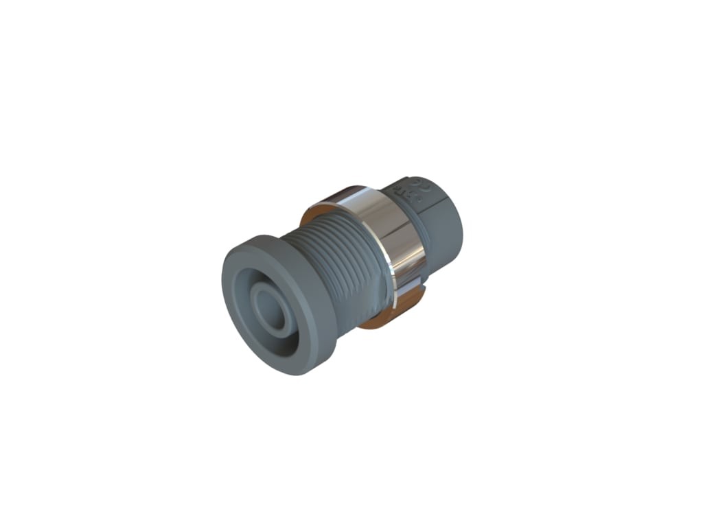 Cal Test CT4397-07-8 - 4mm Sheathed Jack, M3 Threaded Hole, Panel, UL, Grey