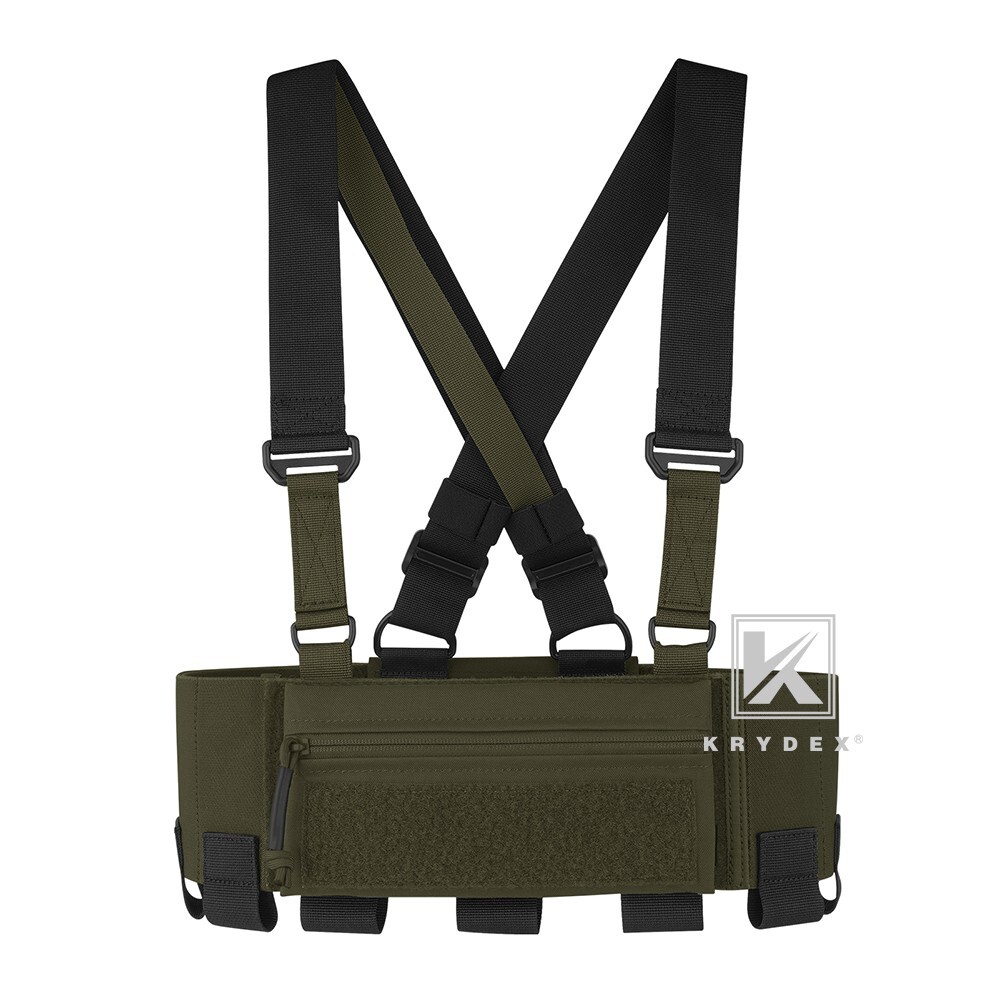 KRYDEX Concealed Carry Low-Vis Chest Rig Pouch Elastic Cummerbund Ranger Green