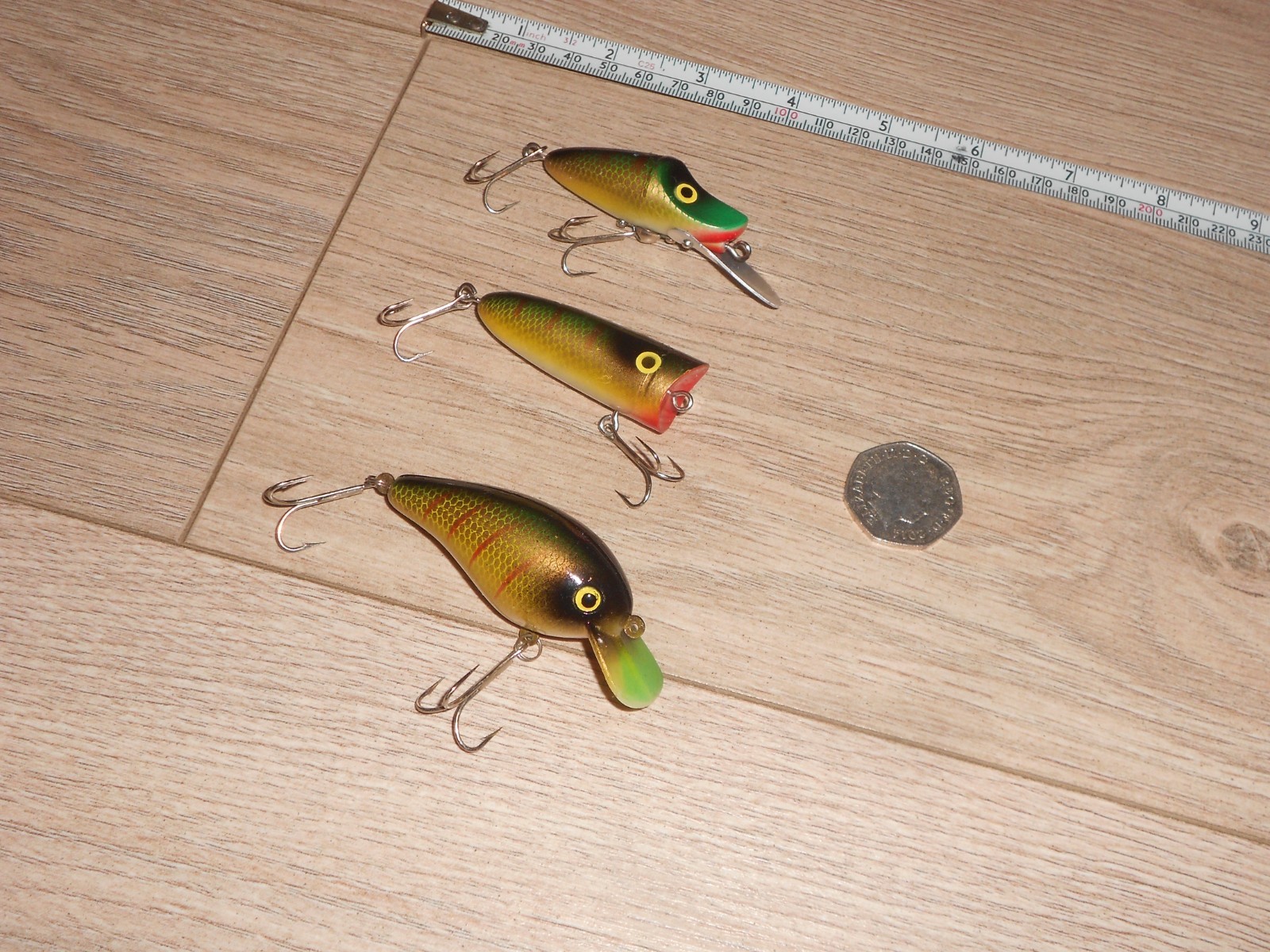 Pike Lures x3 Classic,Inc Chugger/River Runt-Norfolk Broads-Fishing Lures Joblot