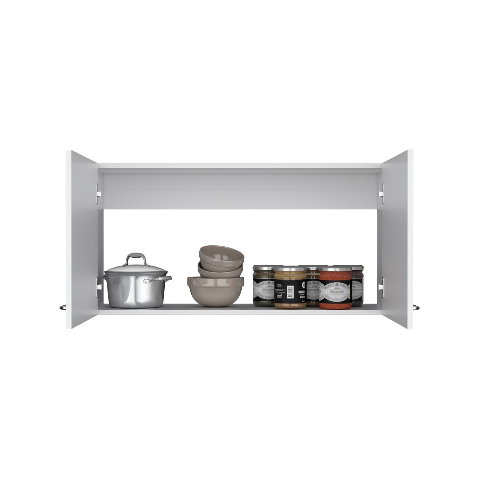 Napoles 39" W Double Door Wall Cabinet White