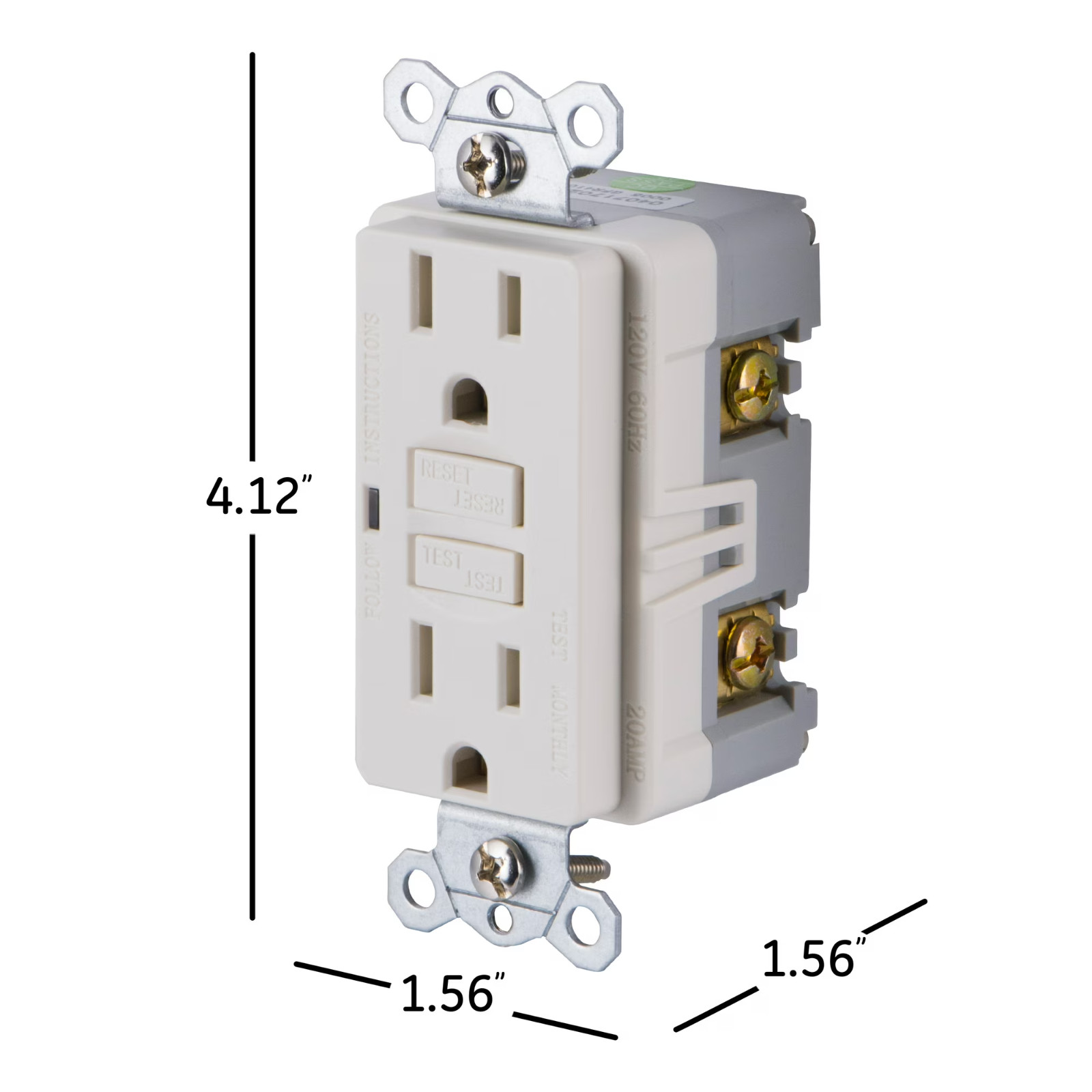 (2 pack) GE 15A GFCI Outlet, White – 32073