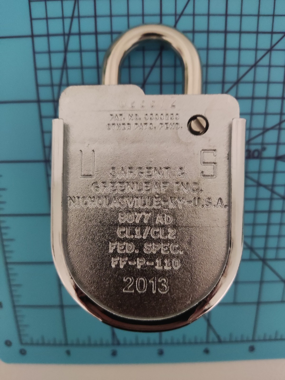 Sargent & Greenleaf Inc. 8077AD High Security Combination Changing Key Padlock