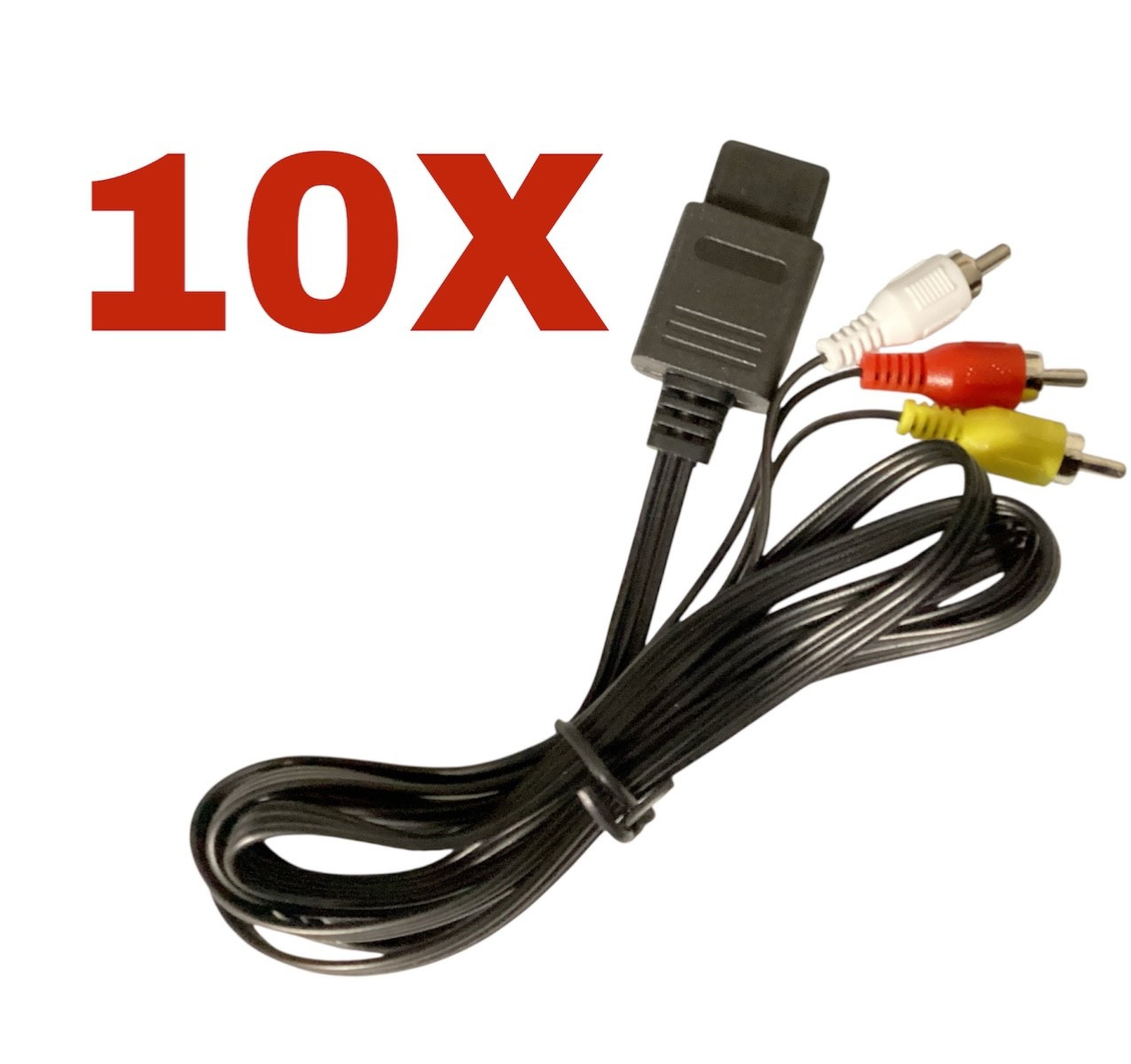 Lot 10X N64 SNES GameCube 6FT RCA AV TV Audio Video Cable Cord For Nintendo 64