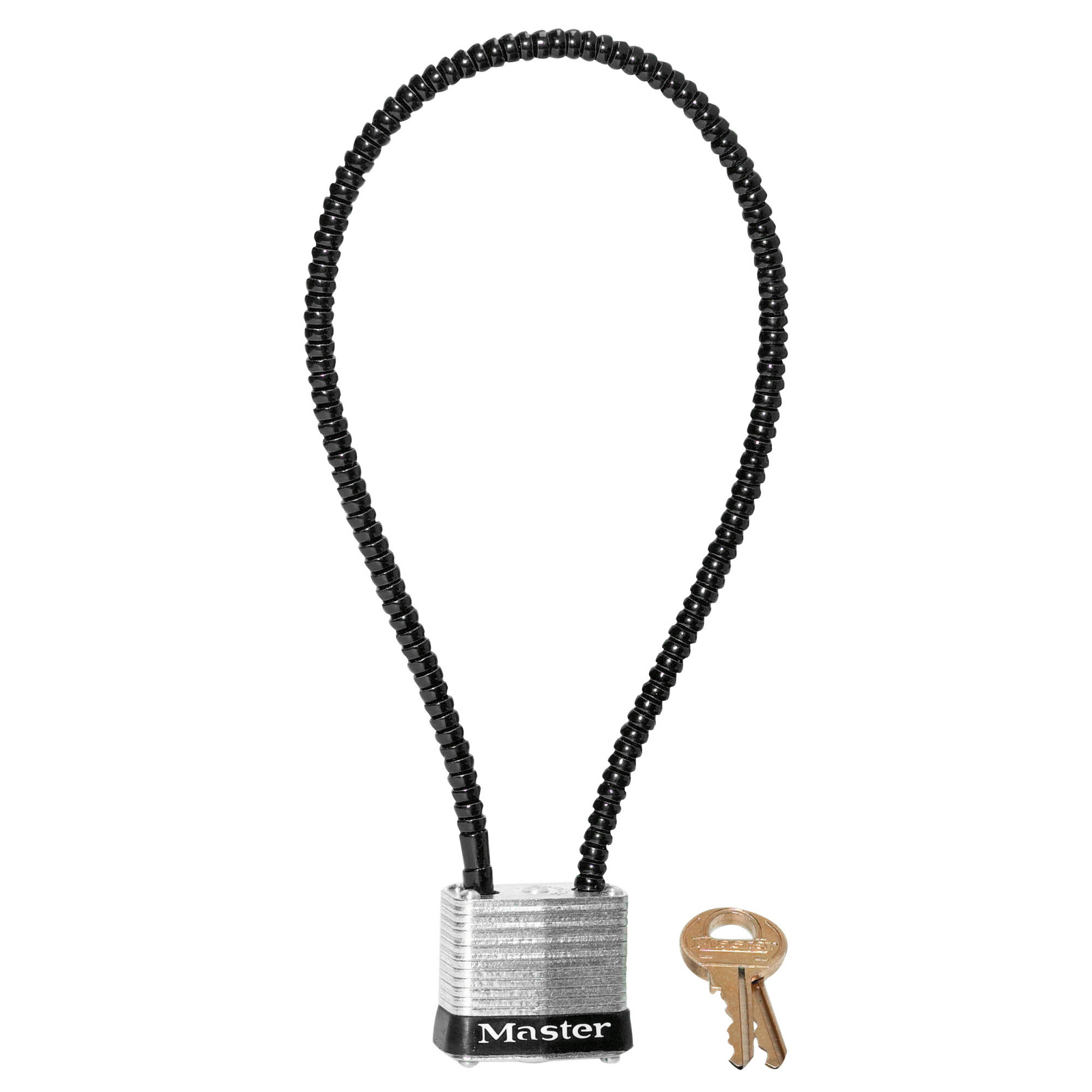 MasterLock Armored Cable Gun Lock 14” Keyed 4-Pin Tumbler Cylinder CA Approved