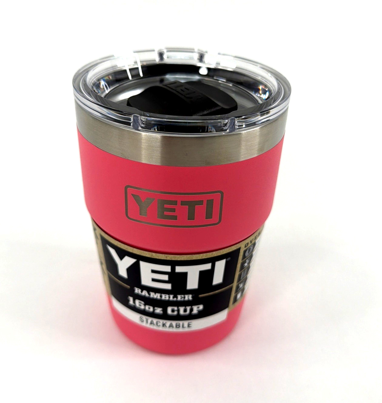 NEW Yeti Rambler 16oz Stackable Tropical Pink- Brand New -