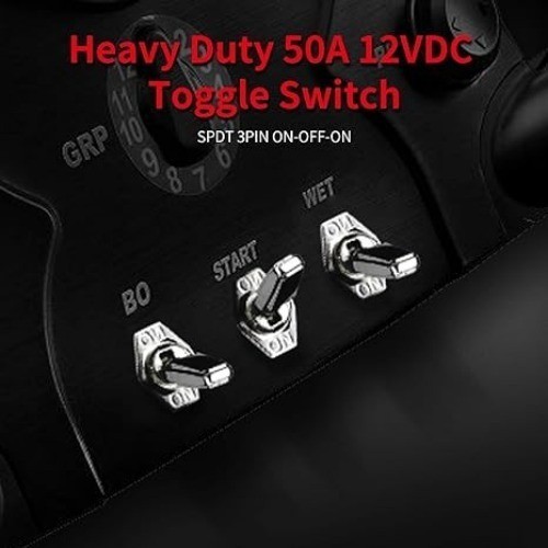 ON-Off-ON 3 Position Toggle Switch 50 Amp 12V Heavy Duty 3 Way Toggle Switch SPD