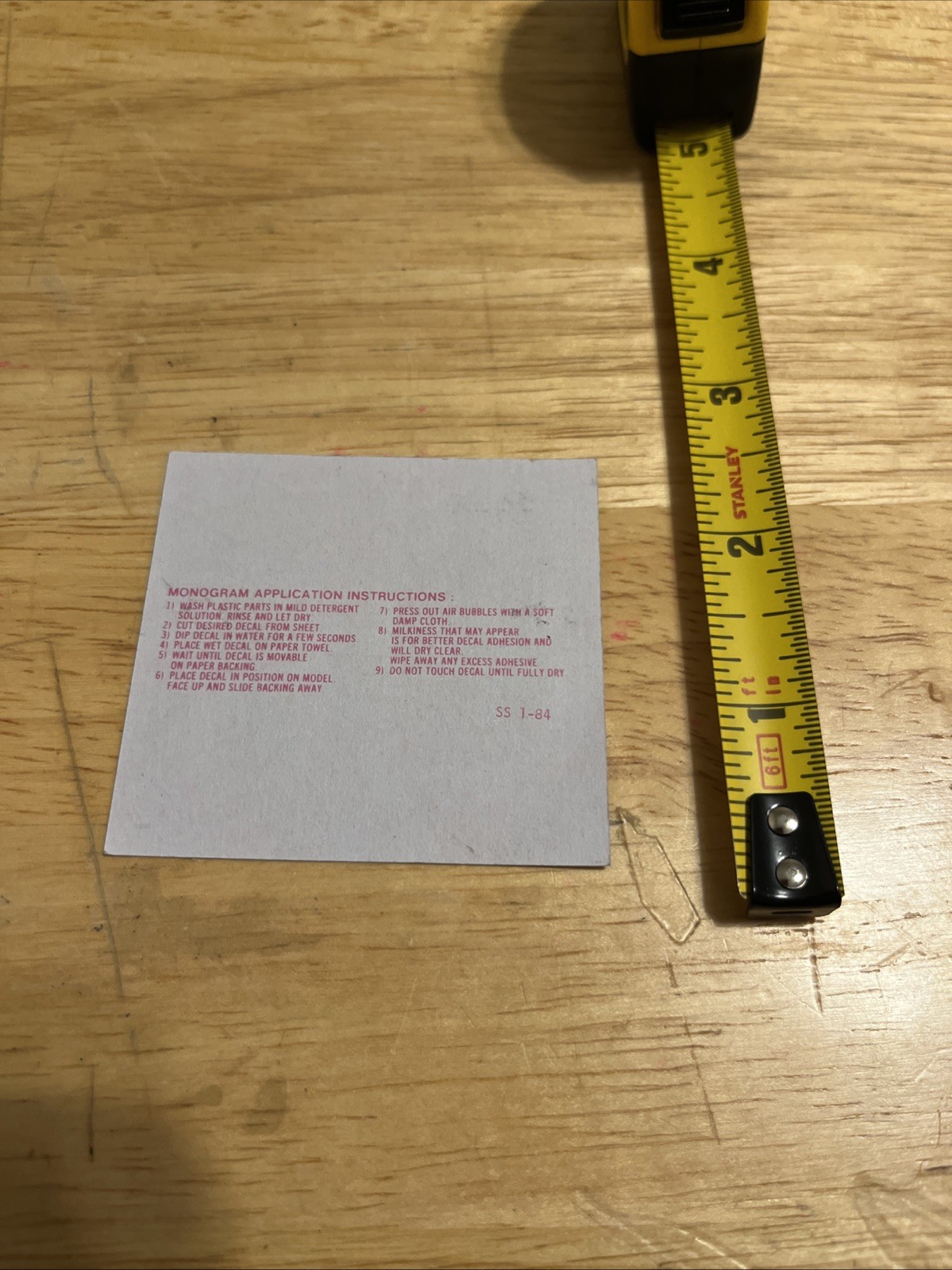 Apollo Spacecraft Command Module Monogram Model Decals Stickers 1/32 Scale RARE