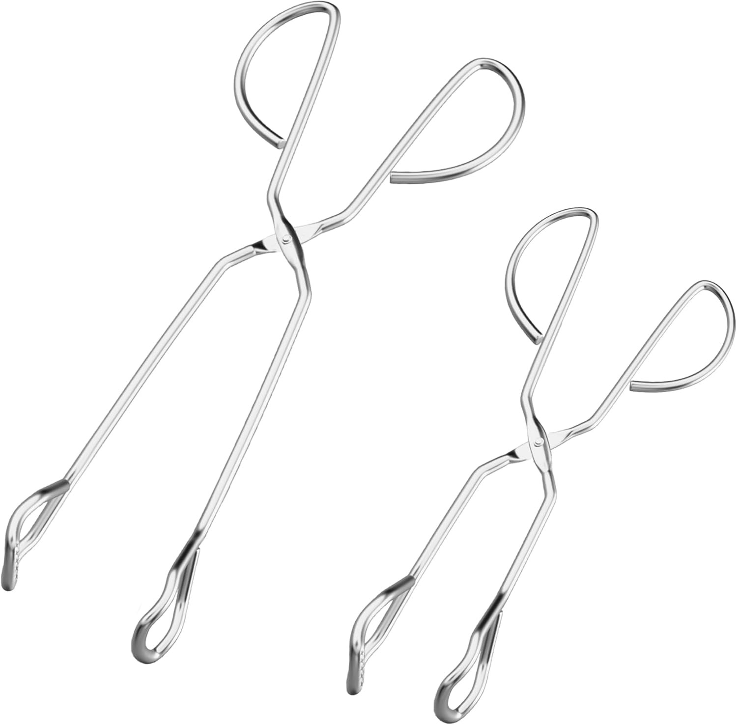 Stainless Steel Kitchen Scissor Tongs Set 2Piece 10/13 Inch For Cooking Grilling