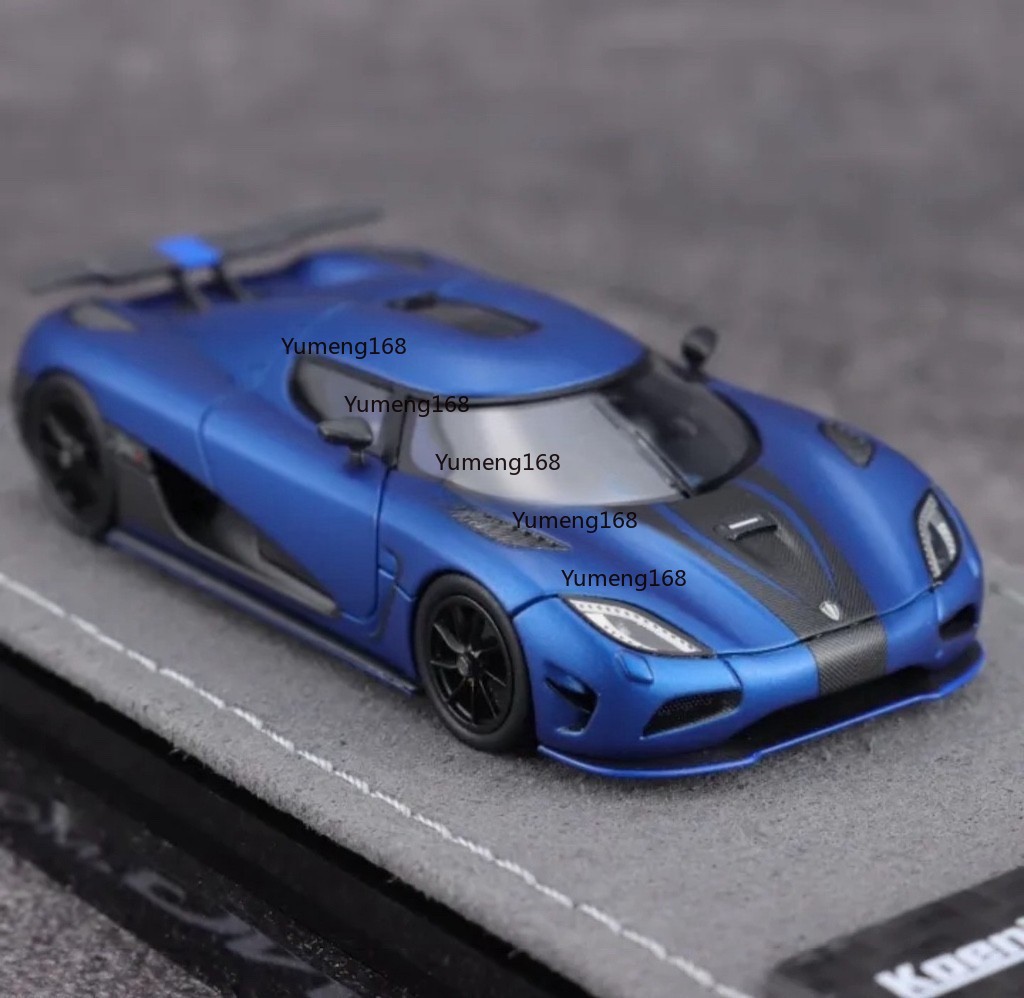 GRYNING 1:64 Matte Blue Agera R Racing Sports Model Diecast Resin Car